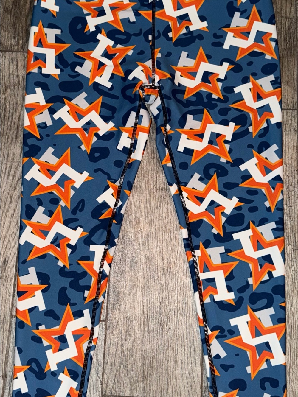 Three 1 In Houston Astros Inspired Athletic Leggings XL